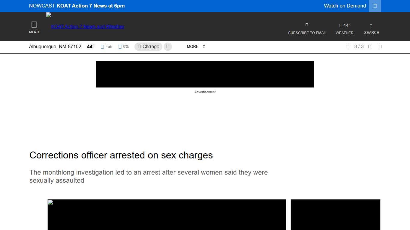 New Mexico corrections officer arrested on sex charges